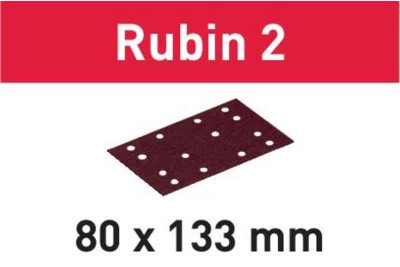 Folhas de lixar STF 80X133 P180 RU2/50 Rubin 2