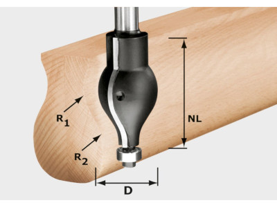 Fresa de perfilar HW R20.5/16/D32/57 S12